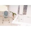 Scaun cu vas de toaleta / WC cu roti, pliabil, ajustabil pe inaltime, max 115kg, 804456