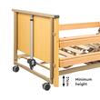 Pat electric medical spital / bolnavi, Virgo LOW, somieră din lemn, cu 5 funcții, reglaj înălțime 21-62cm, cu laterale, 811242