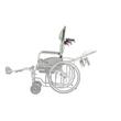 Scaun cu rotile, pliabil, sezut 46cm, vas de toaleta si pedalier rabatabil,  max 120kg PROTEUS II 811981