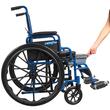 Scaun cu rotile cu vas de toaletă, pliabil, roți 24 inch, șezut 46 cm, max. 125 kg, LAPIS, 815000