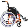 Scaun cu rotile copii 35cm, pliabil, cotiere rabatabile, max. 80kg, 811311, Rainbow