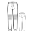 Pantaloni uniforma medicala, WonderWink Moto, 5199-BLAC