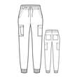 Pantaloni uniforma medicala, WonderWink Thrive, 5122-BURG M