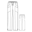 Pantaloni dama W123 5155 HTPK