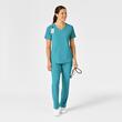 Bluza dama cu anchior, WonderWink RENEW 6134 TEAL