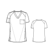 Bluza barbateasca WonderWink W123 6355 WHIT