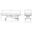 Pat electric pentru duș și transfer pacienți Moretti BI110, reglabil 59–99 cm, capacitate 200 kg