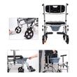 Scaun cu WC de camera cu roti si masuta, aluminiu, max. 100kg, CMB 808LH