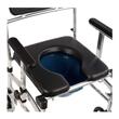 Scaun cu WC de camera cu roti si masuta, aluminiu, max. 100kg, CMB 808LH