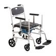 Scaun cu WC de camera cu roti si masuta, aluminiu, max. 100kg, CMB 808LH