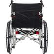 Scaun cu rotile din otel, pliabil, sezut 46 cm, max. 100kg, CML 202AJ-46 rosu