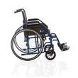 Scaun cu rotile, pliabil, actionare manuala, cotiere si pedalier rabatabile, max. 120 kg, CP 100B