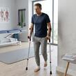 Carja antebrat, reglabilă pe înălțime, din aluminiu ușor, cu maner ergonomic și protecție antialunecare, HC 100, max. 120kg