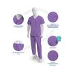 Costum pijama din netesut 45 g/mp antistatic Violet