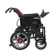 Scaun cu rotile electric, pliabil, manere rabatabile, Rosu/Negru JT-099