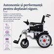 Scaun cu rotile electric, pliabil, manere rabatabile, max. 110 kg sezut 46cm, negru TMS 098