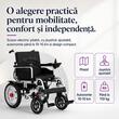 Scaun cu rotile electric, pliabil, manere rabatabile, max. 110 kg sezut 46cm, negru TMS 098
