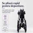 Scaun cu rotile electric, pliabil, manere rabatabile, max. 110 kg sezut 46cm, negru TMS 098