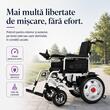 Scaun cu rotile electric, pliabil, manere rabatabile, max. 110 kg sezut 46cm, negru TMS 098
