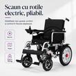Scaun cu rotile electric, pliabil, manere rabatabile, max. 110 kg sezut 46cm, negru TMS 098