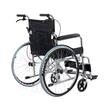 Scaun cu rotile pliabil din oțel cu frâne și suporturi pentru picioare, șezut 46 cm, max. 120 kg TMS 202 Negru