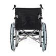 Scaun cu rotile pliabil din oțel cu frâne și suporturi pentru picioare, șezut 46 cm, max. 120 kg TMS 202 Negru
