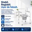Scaun cu vas de toaleta / WC , pliabil, din otel, reglabil pe inaltime,  max. 115 kg, 804455