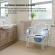 Scaun cu WC de camera, pliabil, inaltime reglabila, din otel si inox, max. 100kg, TMS 811