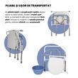 Scaun cu WC de camera, pliabil, inaltime reglabila, din otel si inox, max. 100kg, TMS 811