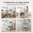 Scaun WC de cameră cu roți, din aluminiu, sezut detasabil, max. 130 kg, TMS 7005B KORIN