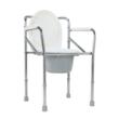 Scaun cu WC de camera, robust, inaltime reglabila, cadru din otel, pliabil, max. 100 kg, CMB 894