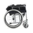 Scaun cu rotile din otel, pliabil, sezut 46 cm, CML 202AJ-46 rosu