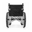 Scaun cu rotile pliabil din oțel cu frâne și suporturi pentru picioare, șezut 45 cm, max. 100 kg, TMS 202L LAVO, Albastru