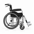 Scaun cu rotile pliabil din oțel cu frâne și suporturi pentru picioare, șezut 45 cm, max. 100 kg, TMS 202L LUVO, Negru