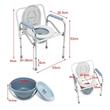 Scaun cu WC de camera, pliabil, inaltime reglabila, din otel si inox, max. 100kg, CMB 811