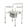 Scaun cu vas de toaleta / WC , pliabil, din otel, reglabil pe inaltime,  max. 115 kg, 804455