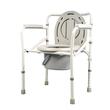 Scaun cu vas de toaleta / WC , pliabil, din otel, reglabil pe inaltime,  max. 115 kg, 804455