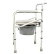 Scaun cu vas de toaleta / WC , pliabil, din otel, reglabil pe inaltime,  max. 115 kg, 804455