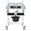 Scaun vas de toaleta / WC, cu lift, pe roti, pentru transfer, sezut detasabil, max. 100kg 811900