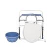 Scaun cu WC de camera, pliabil, inaltime reglabila, din otel si inox, max. 100kg, CMB 811