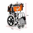 Scaun cu rotile ultra-ușor, pliabil, 41 cm, max. 80 kg, TMS 203L LAVON, portocaliu
