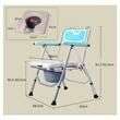 Scaun cu WC de camera pliabil, reglabil pe inaltime, din aluminiu CMB 7900L max. 180kg