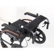 Scaun cu rotile (fotoliu rulant) ultrausor din aluminiu, pliabil, cu manere rabatabile, sezut 46 cm, CML 05 LABJ-16