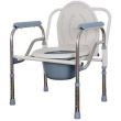 Scaun cu WC de camera, pliabil, inaltime reglabila, din otel si inox, max. 100kg, CMB 811