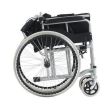 Scaun cu rotile din otel, pliabil, sezut 46 cm, max. 100kg, CML 202AJ-46 negru