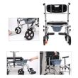 Scaun cu WC de camera cu roti si masuta, aluminiu, max. 100kg, CMB 808LH