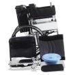 Scaun cu rotile pliabil, multipozabil, cu vas de toaleta detasabil, CML 208 GC-46  