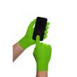 Mănuși nitril premium verzi, MERCATOR Gogrip Green, textură 3D, ultra-rezistente