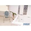 Scaun cu vas de toaleta / WC , pliabil, din otel, reglabil pe inaltime,  max. 115 kg, 804455
