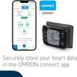 Tensiometru de incheietura Omron RS7, Bluetooth, 2 utilizatori, 100 de masuratori, Negru